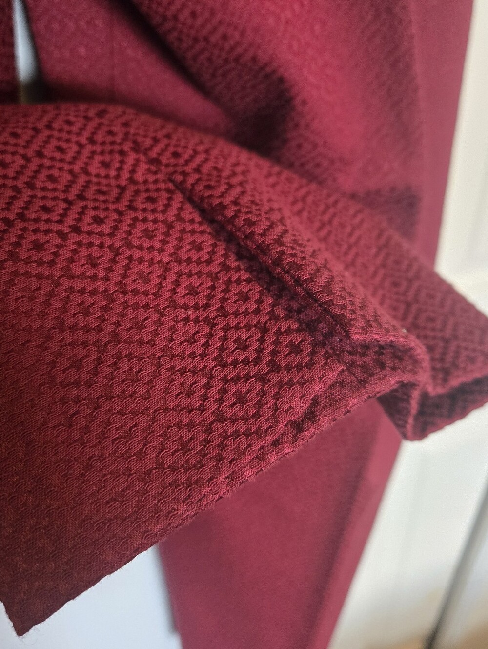 Slim Ankle Men's Dress Pants - Burgundy - Picture 8 of 9
